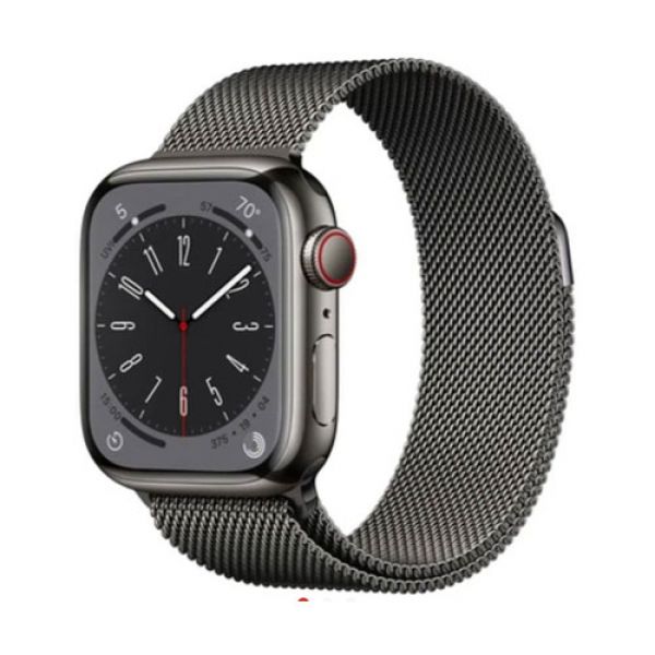 Apple Watch Series 8 (GPS + Cellular) 45mm viền thép dây thép - Đen